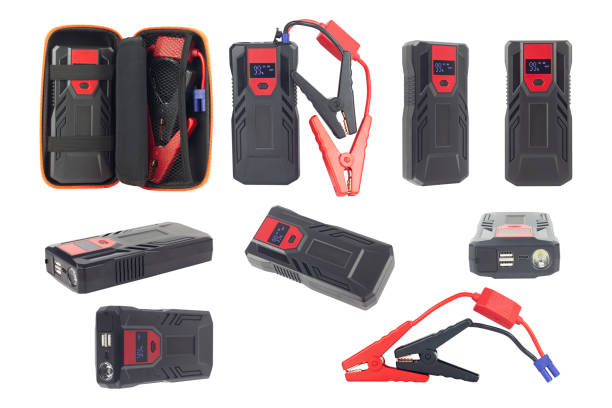 A portable jump box with reverse polarity protection and clamps