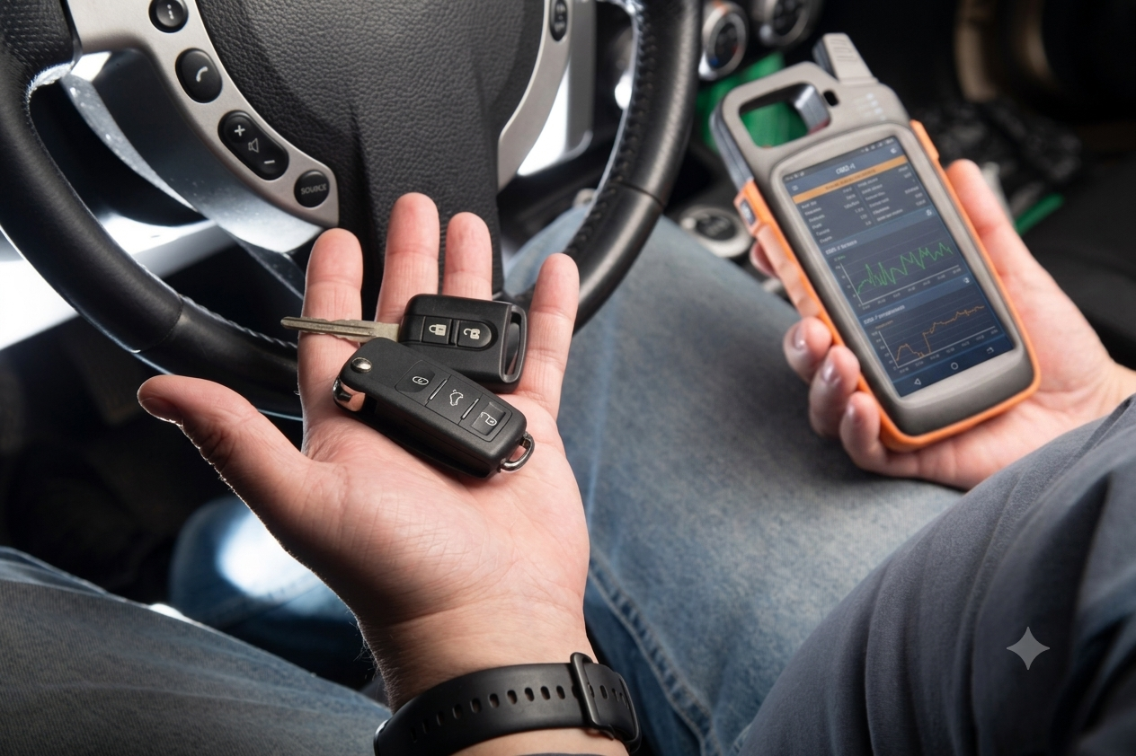 New key cut with a diagnostic tool